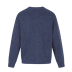 Unisex Boxy Knit Jacket with Round Neck, Continuous Button Placket and Fine Waffle Structure Fashion Glam