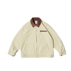 Unisex loose-fitting blouson jacket in worker look with cord collar and chest zipper Fashion Glam