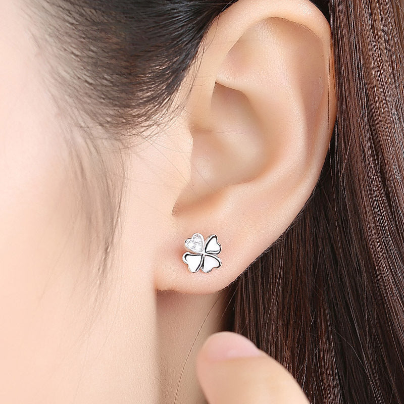 Ladies earrings in modern floral design Fashion Glam