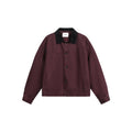 Men's Boxy Canvas Jacket with Cord Collar and Concealed Button Placket Fashion Glam
