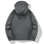 Men's Weather-Resistant Softshell Outdoor Jacket with Hood, High Collar, and Welded Seams Fashion Glam