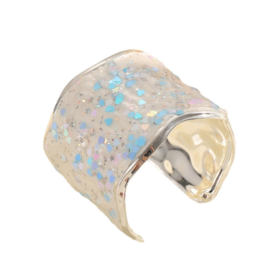 Women's Glittering Ring made of high-quality Epoxy Resin Fashion Glam