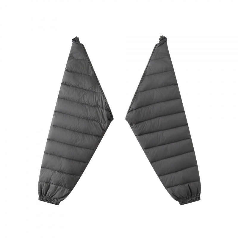 Unisex Lightly Padded Hooded Jacket with Two-Way Zipper and Adjustable Hem Fashion Glam