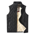 Men's quilted insulation vest with Sherpa lining, wind-resistant exterior and zippered pockets Fashion Glam