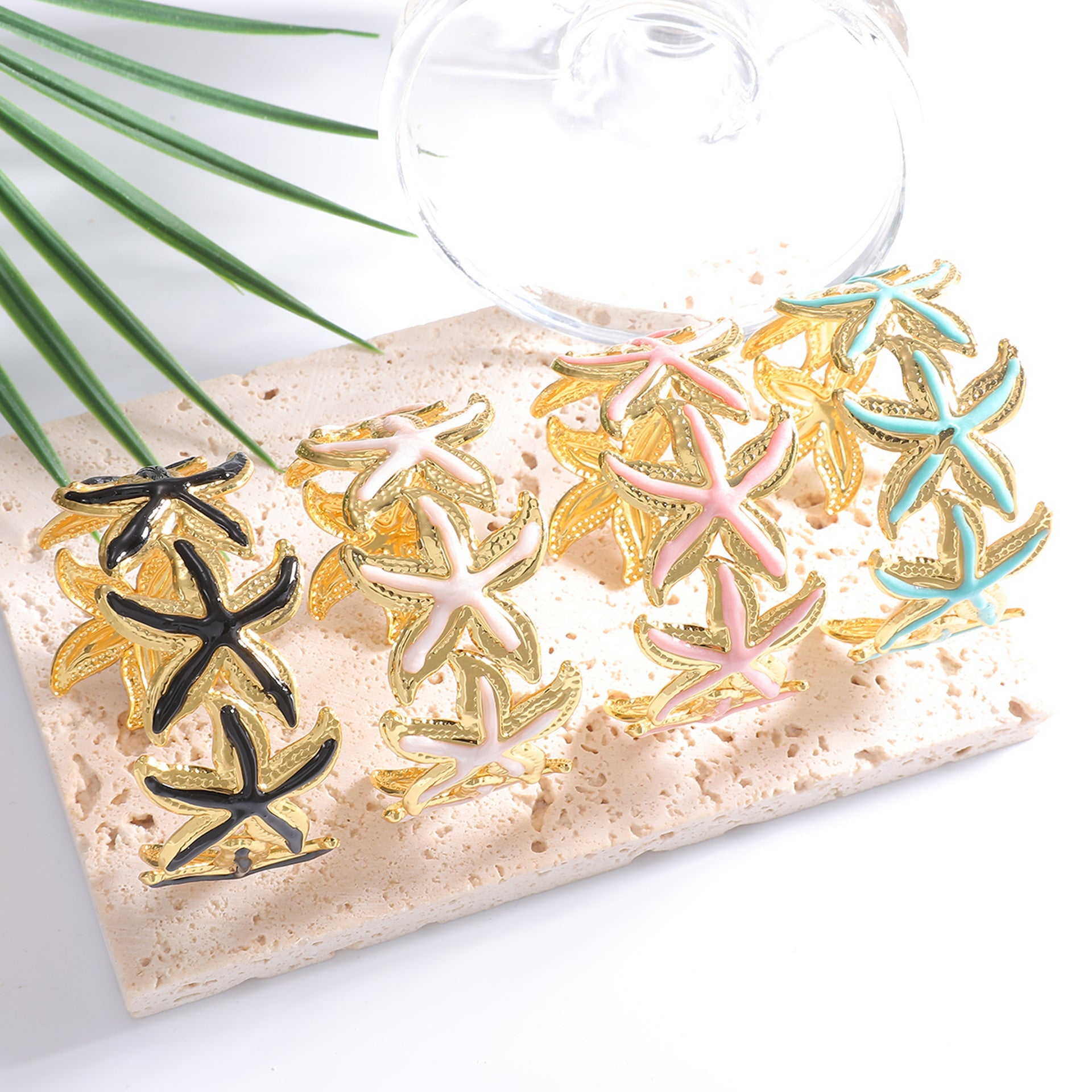 Ladies Open Cuff Bracelet with Expressive Star Motif Fashion Glam
