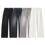 Women's High-Waisted Jeans with Wide Leg and Straight Cut Fashion Glam