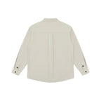 Unisex Oversized Shirt Jacket with Stand-up Collar, Concealed Button Placket and Patch Chest Pockets Fashion Glam