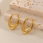 Women's Hanging Earrings with Integrated, Textured Design Fashion Glam