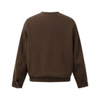 Men's short jacket without collar with striped inner lining and elastic hem Fashion Glam