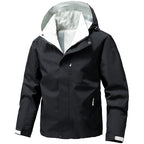Men's water and windproof functional outdoor jacket with hood, breathable mesh lining and concealed front zip Fashion Glam