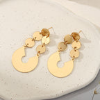 Women's elegant earrings with rustic, folded design Fashion Glam
