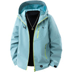 Men's Technical Softshell Outdoor Jacket with Hood water- and windproof membrane sealed zippers Fashion Glam