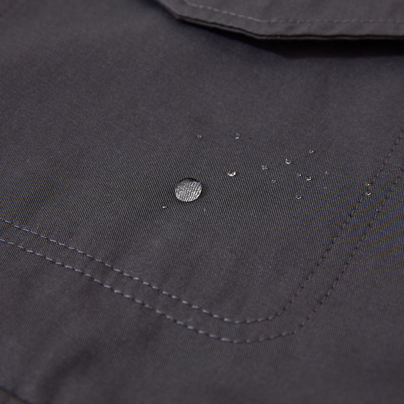 Unisex Boxy Overjacket with double-breasted button placket, large utility patch pockets and short boxy cut Fashion Glam