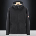 Men's Thermo-Fleece Hoodie with insulating Sherpa trim and concealed zip pockets Fashion Glam