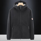 Men's Thermo-Fleece Hoodie with insulating Sherpa trim and concealed zip pockets Fashion Glam
