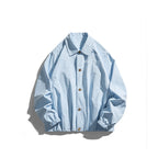 Unisex Lightweight Overshirt Jacket in Boxy Cut with Shirt Collar and Elastic Sleeve Cuffs Fashion Glam