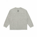 Unisex Oversized mottled knit sweater in boxy cut with round neck Fashion Glam