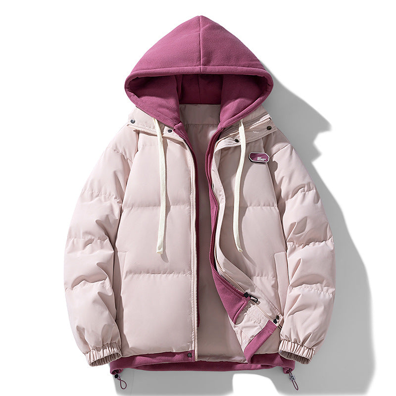 Women's quilted hooded jacket with soft teddy fleece lining, adjustable hem, and elastic cuffs Fashion Glam