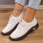 Women's lightweight, soft slip-on with hand-stitched rubber sole and elastic lacing Fashion Glam