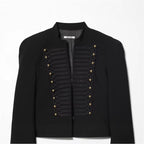 Ladies short blazer in hussar style with braided breastplate and brass buttons Fashion Glam