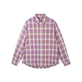 Women Oversized Check Shirt with Longline Cut, Chest Pocket and Rounded Hem Fashion Glam