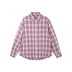 Women Oversized Check Shirt with Longline Cut, Chest Pocket and Rounded Hem Fashion Glam