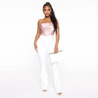 Women's High-Waisted Flared Jeans made from Stretch Denim with a Waist-Shaping Cut Fashion Glam