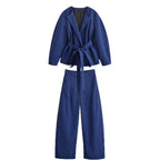 Women's short blazer in kimono style with tie belt and boxy silhouette Fashion Glam