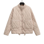 Women’s quilted jacket with stand-up collar, cushion quilting and drawstring Fashion Glam
