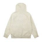 Unisex Wide-Cut Hooded Knit Cardigan with Full Zip and Raglan Sleeves Fashion Glam