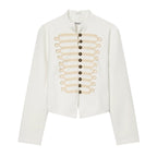 Ladies short blazer in hussar style with cord loops and brass buttons Fashion Glam