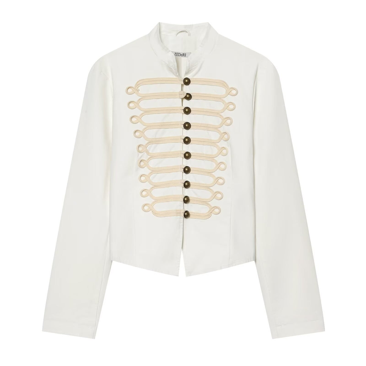 Ladies short blazer in hussar style with cord loops and brass buttons Fashion Glam