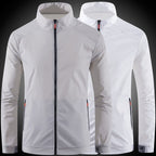 Men's nan ultralight windproof leisure jacket with stand-up collar, concealed zipper, and zippered pockets Fashion Glam