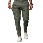 Men's elegant casual pants with elastic waistband and side pockets Fashion Glam