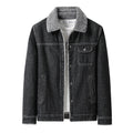 Men's Overshirt Jacket made of Denim with Teddy lining and Sherpa collar Fashion Glam