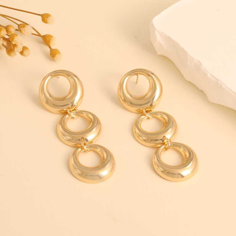 Women's Hanging Earrings with Modern, Geometric Elements Fashion Glam