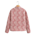 Women's quilted kimono jacket with floral all-over print Fashion Glam
