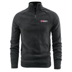 Men's fleece pullover with half zipper and high stand-up collar Fashion Glam