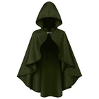 Unisex non longer hooded cape made of water-repellent polyester with full circular cut and tie belt Fashion Glam