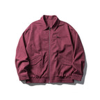 Men's Oversized Work Jacket with Full Zip, Chest Zip and Elastic Hem Band Fashion Glam