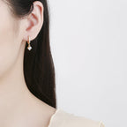 Ladies earrings with sparkling crystals and high-quality gold plating Fashion Glam