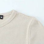Women Striped Cropped Long Sleeve Shirt with Round Neckline Fashion Glam