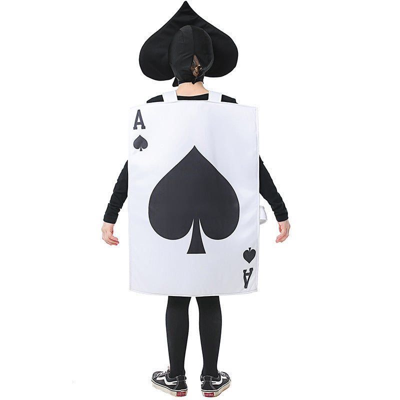 Men's playing cards costume with detailed design and shoulder straps Fashion Glam