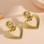 Women’s earrings in modern heart design Fashion Glam