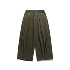 Unisex Wide Pleated Culotte Pants with Elastic Waistband, Deep Side Pockets and Casual 3/4 Length Fashion Glam