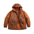 Unisex Oversize padded hoodie with diagonal zip pockets and adjustable hem Fashion Glam