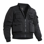 Men's Tactical Bomber Jacket in Field Look with Modular Outer Pockets and Elastic Hem Fashion Glam