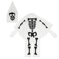 Women's skeleton costume with cloak and gloves Fashion Glam