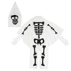 Women's skeleton costume with cloak and gloves Fashion Glam