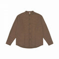 Men's overshirt jacket with stand-up collar, houndstooth pattern and rounded hem Fashion Glam